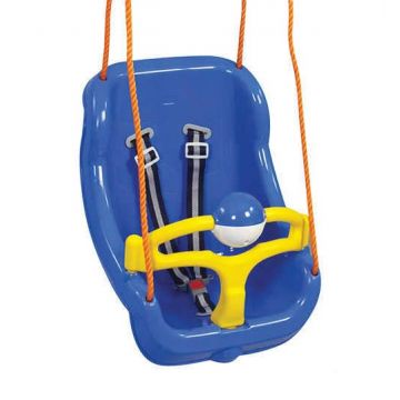 Leagan mare pentru copii Pilsan Big Swing Albastru cu bara de protectie detasabila,bila cu zornaitoare,centuri de siguranta,franghie 160cm reglabila,greutate maxima suportata 100kg