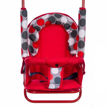 Leagan pentru copii Top Kids cu spatar reglabil Red Dots