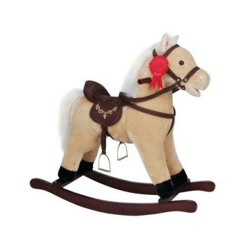 Balansoar, High Hope, Calut din plus, Cu melodii, Platforma din lemn, 74 x 30 x 64 cm, Beige