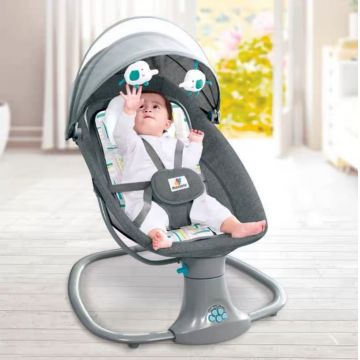 Balansoar electric 3 in 1, cu bluetooth, telecomanda, Mastela, verde