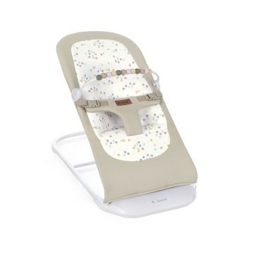 Balansoar, Jane, Baluu, Pliabil, Cu bara de jucarii si spatar reglabil in 3 pozitii, Conform cu standardul european de siguranta EN 12790:2023, Iris