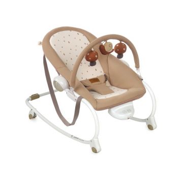 Balansoar, Jane, Evolution, Cu vibratii si melodii, Bara de jucarii si spatar reglabil, Conform cu standardul european de siguranta EN 12790:2023, Sesame