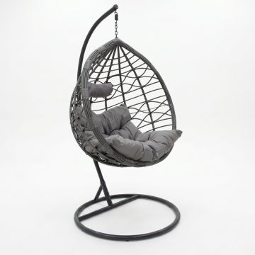 Hudson leagan agatat metal-pp-perna, Gri, 109x119x195 cm