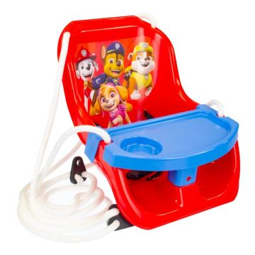 Leagan din plastic 2in1 pentru copii Mochtoys Patrula Catelusilor cu masuta detasabila,Centura de siguranta,Franghii reglabile