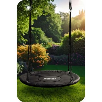 Leagan tip cuib pentru copii Neo-Sport 110310 Negru XXL 110 cm, material impermeabil, cadru din otel, greutate suportata 150 kg Leagan tip cuib pentru copii Neo-Sport 110310 Negru XXL 110 cm, material impermeabil, cadru din otel, greutate suportata 150 kg