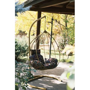 Balansoar de Gradina Alma cu un Singur Loc, Auriu, 110 X 196 X 110 Cm - Multicolor