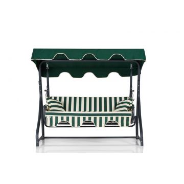Balansoar de gradina cu 3 locuri Bazin, Verde, 50x110x160 cm - Verde