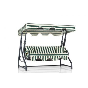 Balansoar de gradina cu 3 locuri Ploiesti, Verde, 160x110x50 cm - Verde