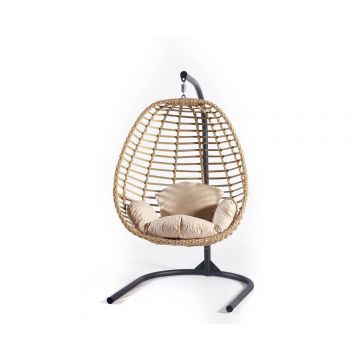 Balansoar de Gradina cu un singur loc, Cenova, Crem, 103 X 113 X 214 Cm - Crem