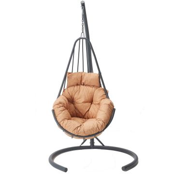 Balansoar de gradina Elly, Gri - Crem, 120 x 214 x 120 cm - Gri