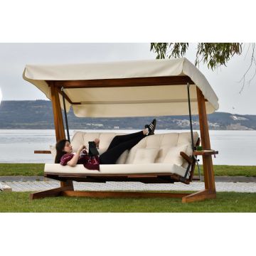 Balansoar de grădină Luna Deluxe 2600, Diverse culori, Diverse dimensiuni - Bej / 201x70x195 cm