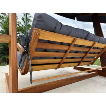 Balansoar de grădină Sia 2400, Diverse culori, 175x60x195 cm - Antracit