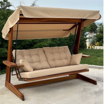 Balansoar de grădină Sia 2400, Diverse culori, 175x60x195 cm - Camel