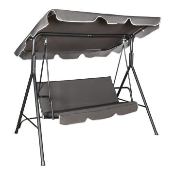 Balansoar Globo, Metal si tesatura, 170x110x153 cm - Antracit