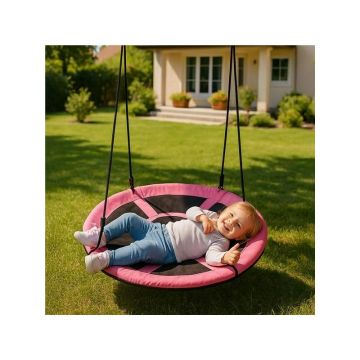 Leagan tip cuib 100 cm Baby Mix Nest Swing Pink, greutate suportata 150 kg