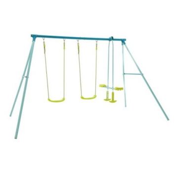 Set de leagan metalic triplu cu balansoar TP Toys